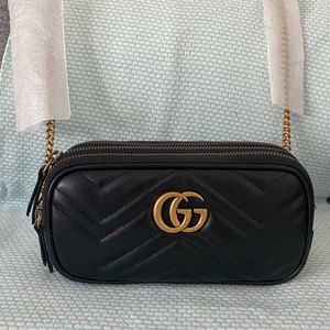 Gucci Marmont Triple Zip Mini Crossbody Bag